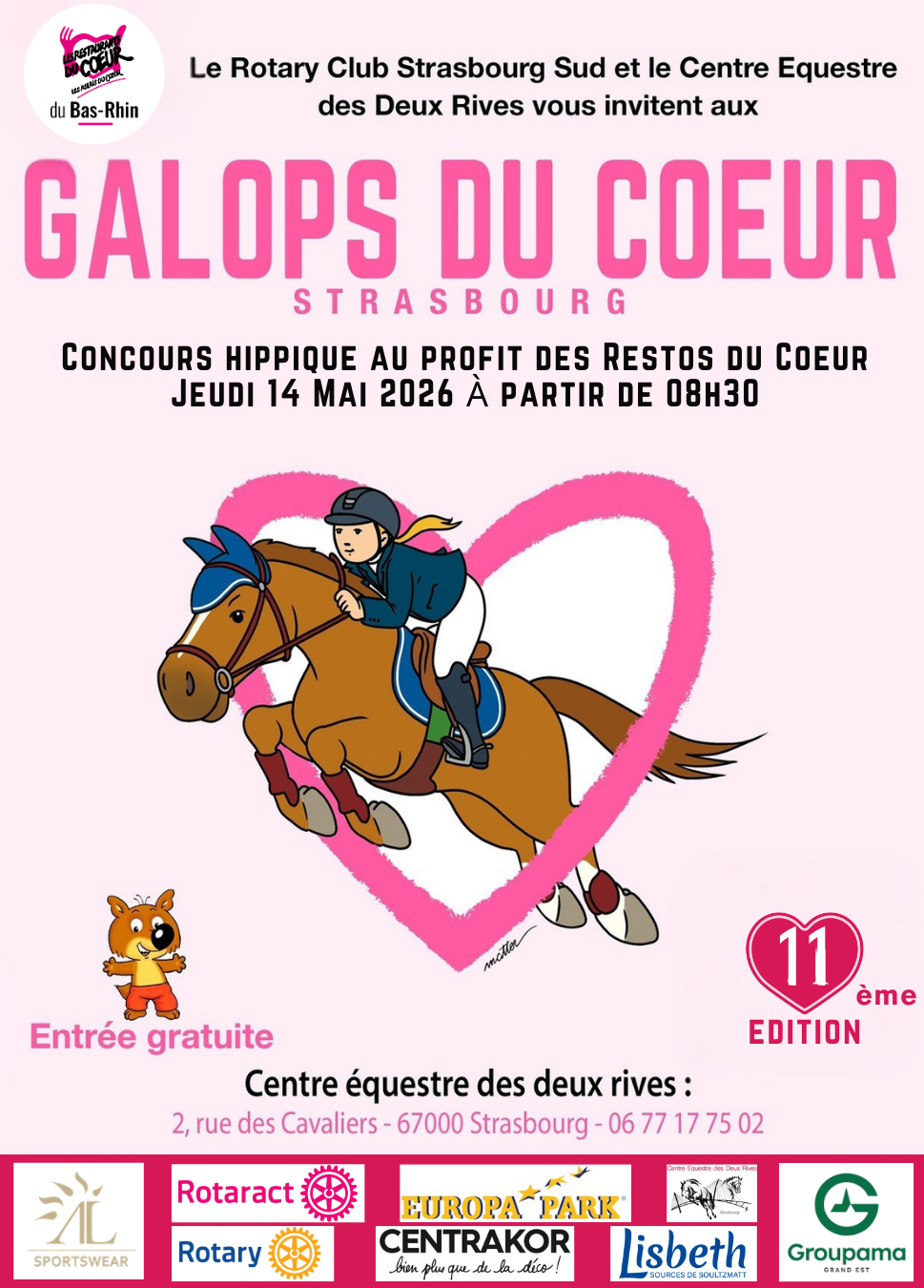 Affiche Galops du Cœur Strasbourg